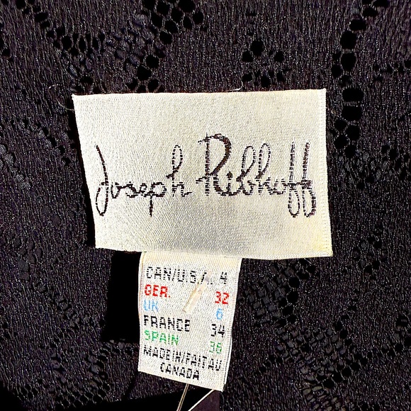 🎉Host Pick‼️ NWT🔥Joseph Ribkoff Black Lace Ruffle Bolero Jacket Cover-up - Sz 4 - Picture 5 of 5